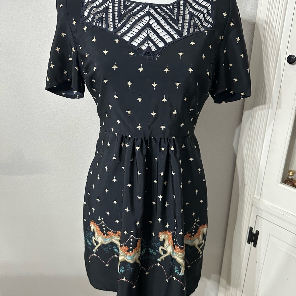 Black Antix Sweetheart Flutter Sleeve Sundress